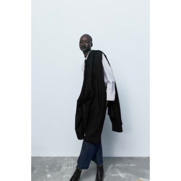 ZARA BNWT SUPER SOFT SCARF • BLACK - Picture 7 of 16